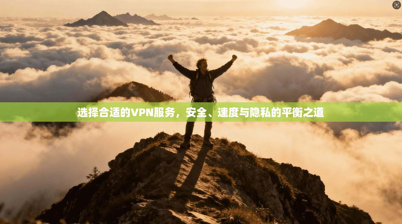 选择合适的VPN服务，安全、速度与隐私的平衡之道