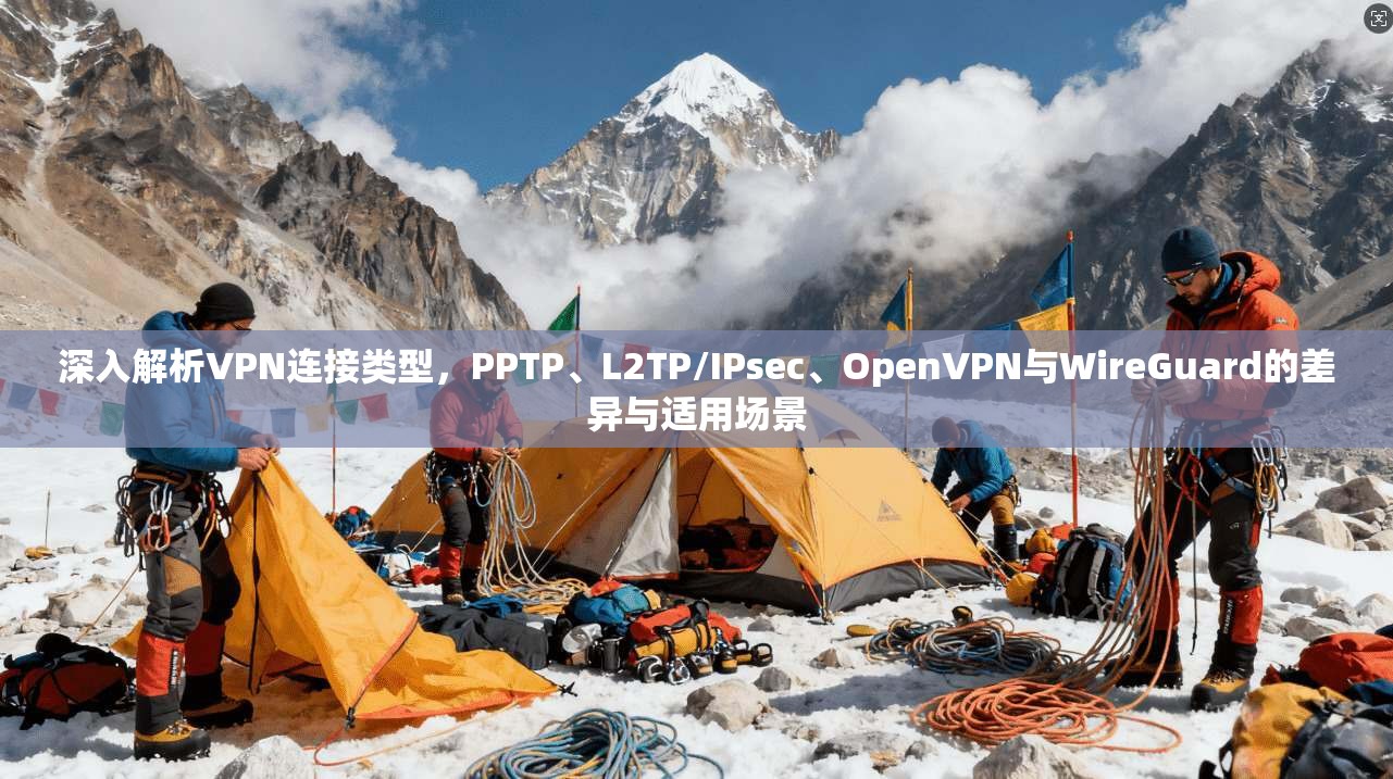 深入解析VPN连接类型，PPTP、L2TP/IPsec、OpenVPN与WireGuard的差异与适用场景